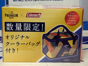 Front of box for Coleman x The Premium Malts Cooler Bag