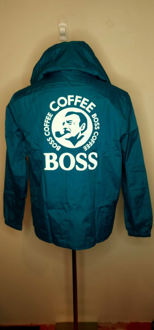 Boss Coffee Green Nylon Reflector Windbreaker - Kabuki Garage