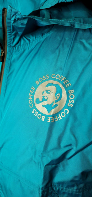 Boss Coffee Green Nylon Reflector Windbreaker - Kabuki Garage